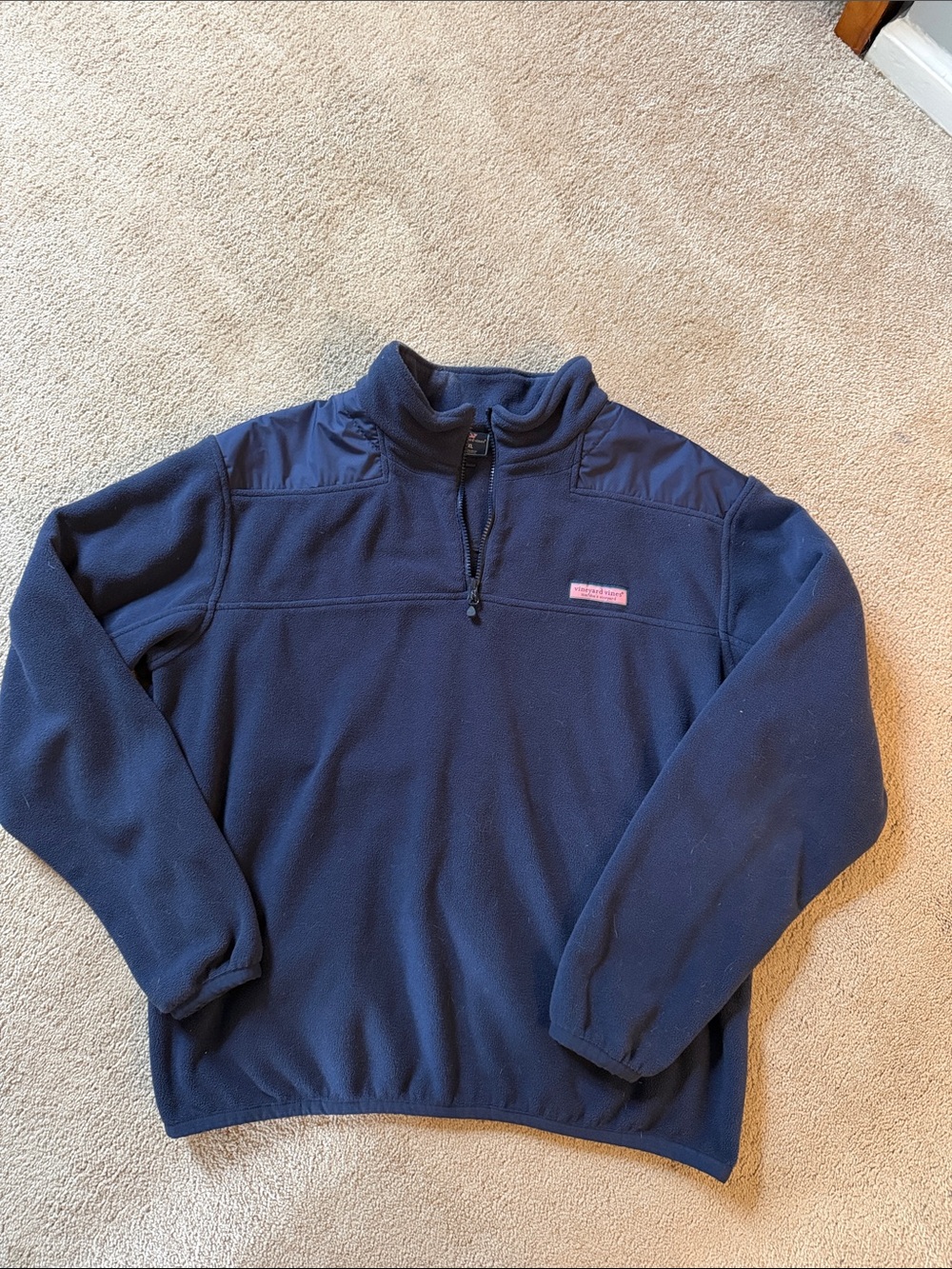 Vineyard Vines Mens XL Fleece Quarter Zip